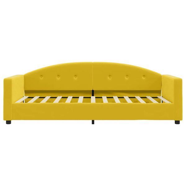 vidaXL Lit de repos sans matelas jaune 90x200 cm velours