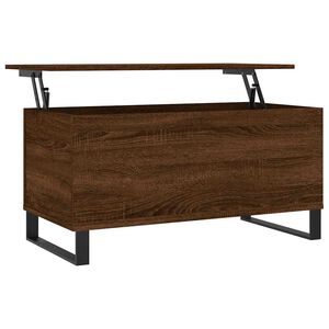 vidaXL Table basse Ch&ecirc;ne marron 90x44,5x45 cm Bois d'ing&eacute;nierie