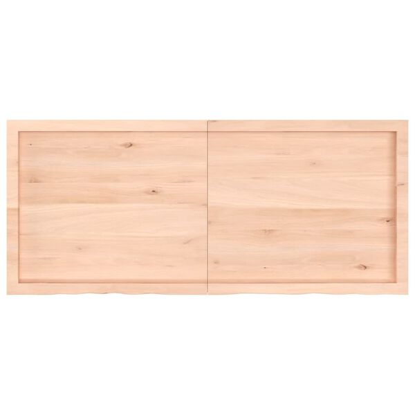 vidaXL &Eacute;tag&egrave;re murale 140x60x(2-4) cm bois de ch&ecirc;ne massif non trait&eacute;