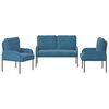 vidaXL Ensembles de canap&eacute;s 3 pcs Bleu 115 x 56 x 80 cm Contreplaqu&eacute;