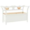 vidaXL Banc Blanc 107x45x75,5 cm Bois de sapin solide