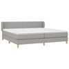 vidaXL Sommier &agrave; lattes de lit avec matelas Gris clair 200x200cm Tissu