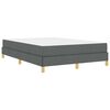 vidaXL Lit &agrave; ressorts avec matelas Gris fonc&eacute; 160 x 200 cm tissu