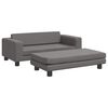 vidaXL Canap&eacute; avec repose-pied pour enfants gis 100x50x30cm similicuir