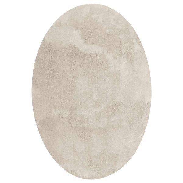 vidaXL Tapis de surface ovale HUARTE Beige 230 x 160 cm 100% Polyester