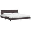 vidaXL Lit avec matelas Hanko marron fonc&eacute; 200x200 cm tissu