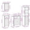 vidaXL Meubles de salle de bain 4 pcs BODO blanc bois de pin massif