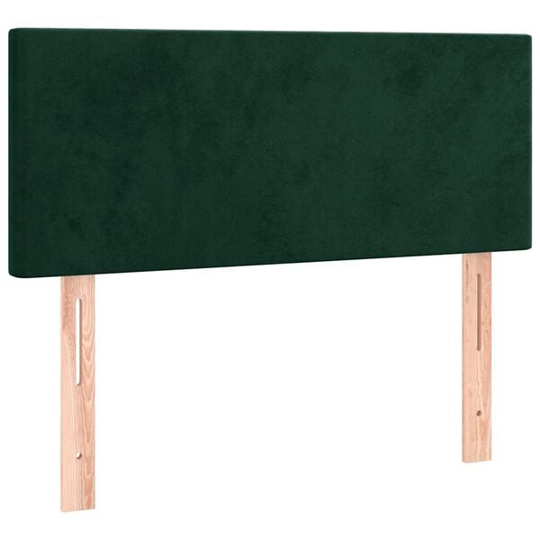 vidaXL T&ecirc;te de lit Vert fonc&eacute; 100x5x78/88 cm Velours