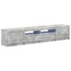 vidaXL Meuble TV LED 5 pi&egrave;ces Gris b&eacute;ton Bois d'ing&eacute;nierie