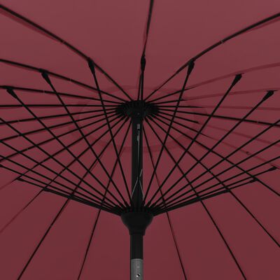 vidaXL Parasol d'extérieur avec mât en aluminium 270 cm Bordeaux