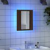 vidaXL Armoire &agrave; miroir LED de salle de bain ch&ecirc;ne marron 40x12x45 cm