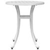 vidaXL Table de jardin blanc Ø48x53 cm aluminium coulé