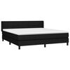 vidaXL Sommier &agrave; lattes de lit avec matelas Noir 180x200 cm Tissu