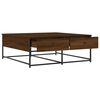 vidaXL Table basse ch&ecirc;ne marron 100x99x40 cm bois d'ing&eacute;nierie