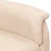 vidaXL Fauteuil inclinable Cr&egrave;me Tissu