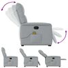 vidaXL Fauteuil de massage inclinable Gris clair Tissu