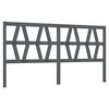 vidaXL T&ecirc;te de lit Gris 206x4x100 cm Bois massif de pin