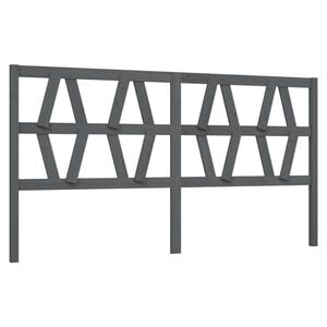 vidaXL T&ecirc;te de lit Gris 206x4x100 cm Bois massif de pin