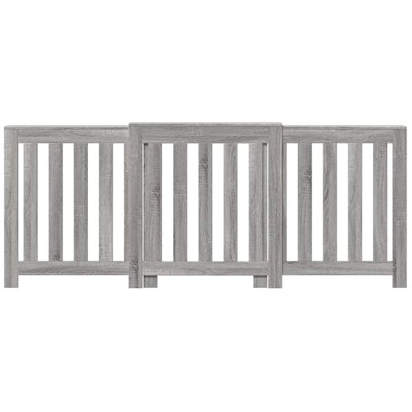 vidaXL Cache-radiateur sonoma gris 205x21,5x83,5 cm bois d'ing&eacute;nierie