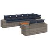vidaXL Ensemble de canap&eacute; de jardin 9 pcs avec coussins gris r&eacute;sine tress&eacute;e
