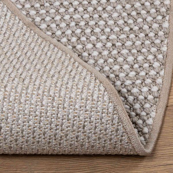 vidaXL Tapis de surface Rond Cr&egrave;me et Taupe &Oslash; 160 CM