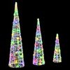 vidaXL Sapin de No&euml;l 3 pcs Multicolore 20 x 20 x 80 cm Acrylique