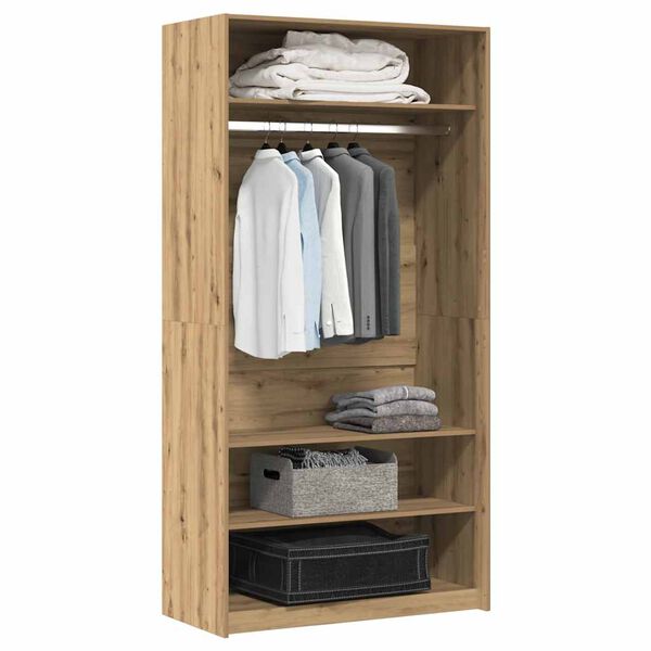 vidaXL Garde-robe ch&ecirc;ne artisanal 100x50x200 cm bois d'ing&eacute;nierie