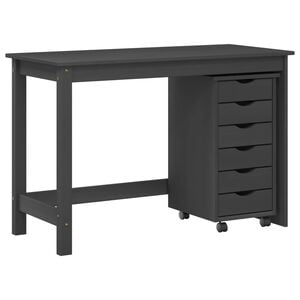 vidaXL Ensemble bureau et cabinet roulant MOSS 2 pc Gris