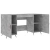 vidaXL Bureau gris b&eacute;ton 140x50x75 cm bois d'ing&eacute;nierie
