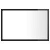 vidaXL Miroir LED de salle de bain Gris brillant 60x8,5x37cm Acrylique