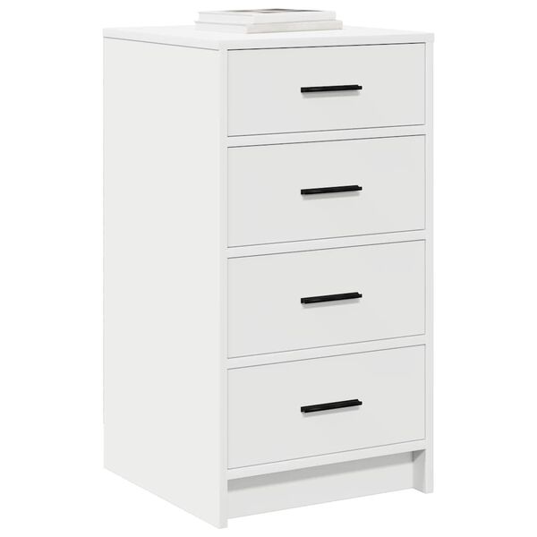 vidaXL Buffet avec tiroir Blanc 40 x 41 x 75 cm Bois d'ing&eacute;nierie