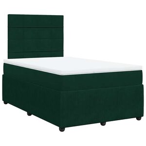 vidaXL Sommier &agrave; lattes de lit avec matelas vert fonc&eacute; 120x190 cm