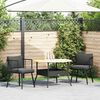 vidaXL Chaises de jardin lot de 2 avec coussins noir r&eacute;sine tress&eacute;e
