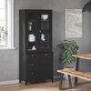 vidaXL Buffet VIKEN noir 80x40x190 cm bois massif de pin