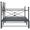 vidaXL Lit de jour avec gigogne sans matelas noir 107x203 cm acier