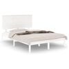 vidaXL Cadre de lit sans matelas blanc 140x190 cm bois de pin massif
