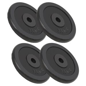 vidaXL Plaque de poids 4 pcs 4x7,5 kg Fonte