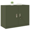 vidaXL Armoire de rangement Vert olive 90 x 40 x 70 cm Acier