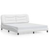 vidaXL Cadre de lit sans matelas Hvar blanc 180x200 cm similicuir