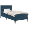 vidaXL Cadre de lit avec matelas Bleu 80 x 200 cm Velours