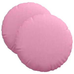 vidaXL Coussins de si&egrave;ge 2 pcs Rose &Oslash;40 x 13 cm tissu