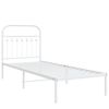 vidaXL Cadre de lit métal sans matelas avec tête de lit blanc 75x190cm