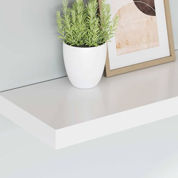vidaXL &Eacute;tag&egrave;re murale flottante blanc 50x23x3,8 cm MDF