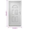 vidaXL Porte d'entr&eacute;e blanc 98x198 cm PVC