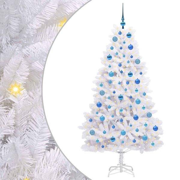 vidaXL Sapin de No&euml;l Artificiel &agrave; Branches Articul&eacute;es Blanc 180 cm