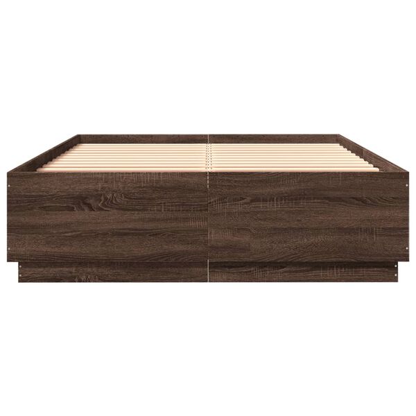 vidaXL Cadre de lit sans matelas chêne marron 120x200 cm