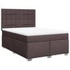 vidaXL Sommier &agrave; lattes de lit avec matelas Marron fonc&eacute; 140x190 cm