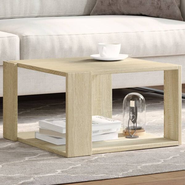 vidaXL Table basse chêne sonoma 51,5x51,5x30 cm bois d'ingénierie
