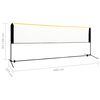 vidaXL Filet de badminton r&eacute;glable 400x103x94-158 cm M&eacute;tal