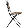 vidaXL Chaises de bistrot pliables lot de 2 terre cuite c&eacute;ramique
